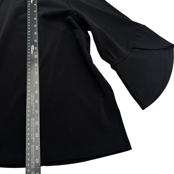 SUSAN GRAVER Women's 2X Black LK Fusion Button-Front‎ 3/4 Sleeve Jacket Blazer - Picture 9 of 10